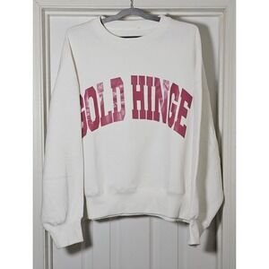 Gold Hinge WHITE RASPBERRY GH WIDE ARM SWEATSHIRT Size XL